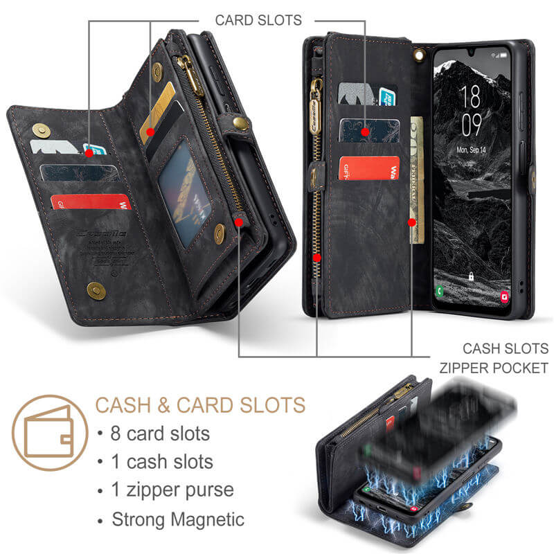 CaseMe Samsung Galaxy A25 Wallet Case with Wrist Strap - Image 4