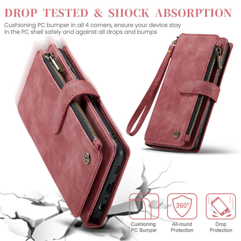 CaseMe Samsung Galaxy A25 Wallet kickstand Case with Wrist Strap - Image 9
