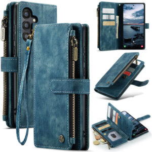 CaseMe Samsung Galaxy A35 Wallet kickstand Case with Wrist Strap