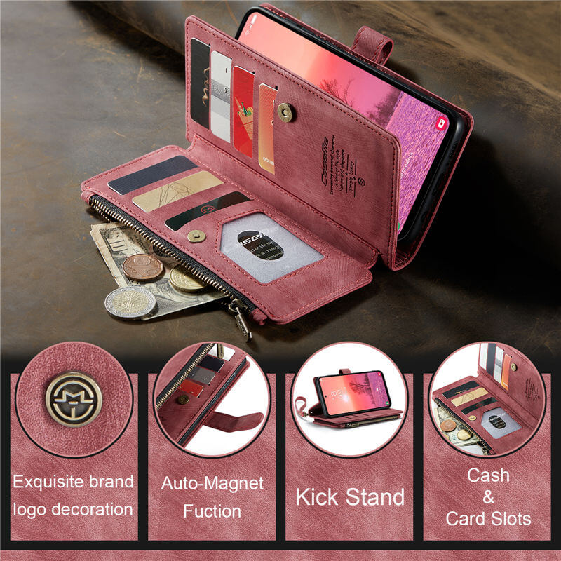 CaseMe Samsung Galaxy A35 Wallet kickstand Case with Wrist Strap - Image 8