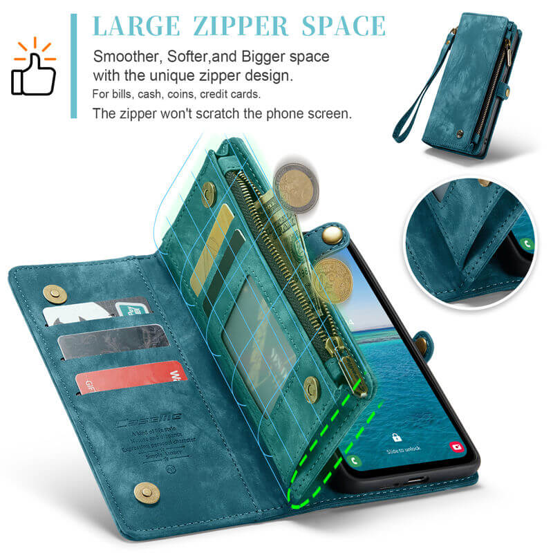 CaseMe Samsung Galaxy A55 Wallet Case with Wrist Strap - Image 7