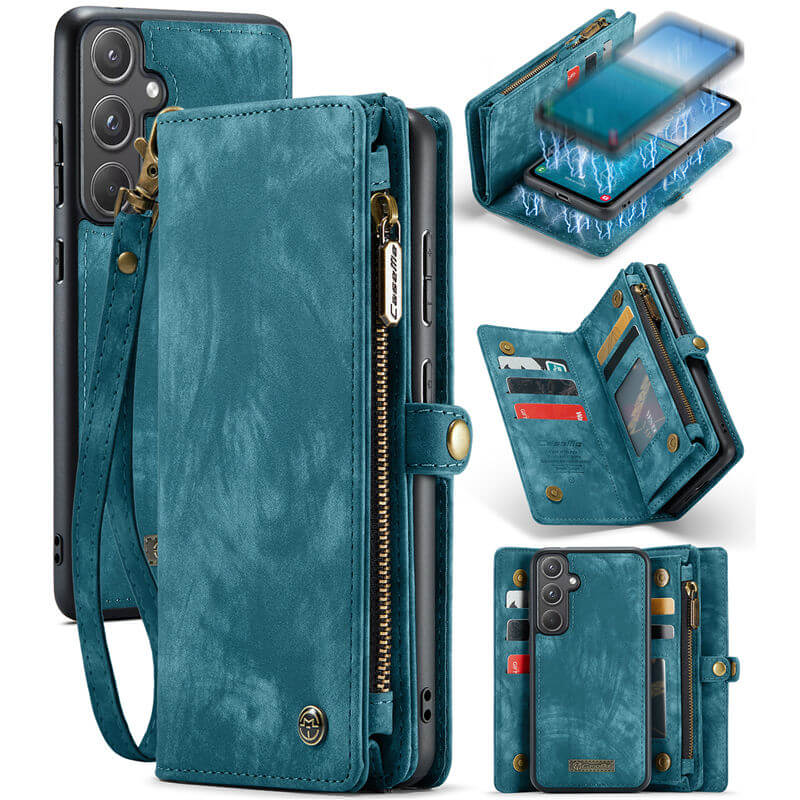 CaseMe Samsung Galaxy A55 Wallet Case with Wrist Strap