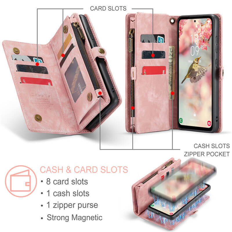CaseMe Samsung Galaxy A55 Wallet Case with Wrist Strap - Image 4