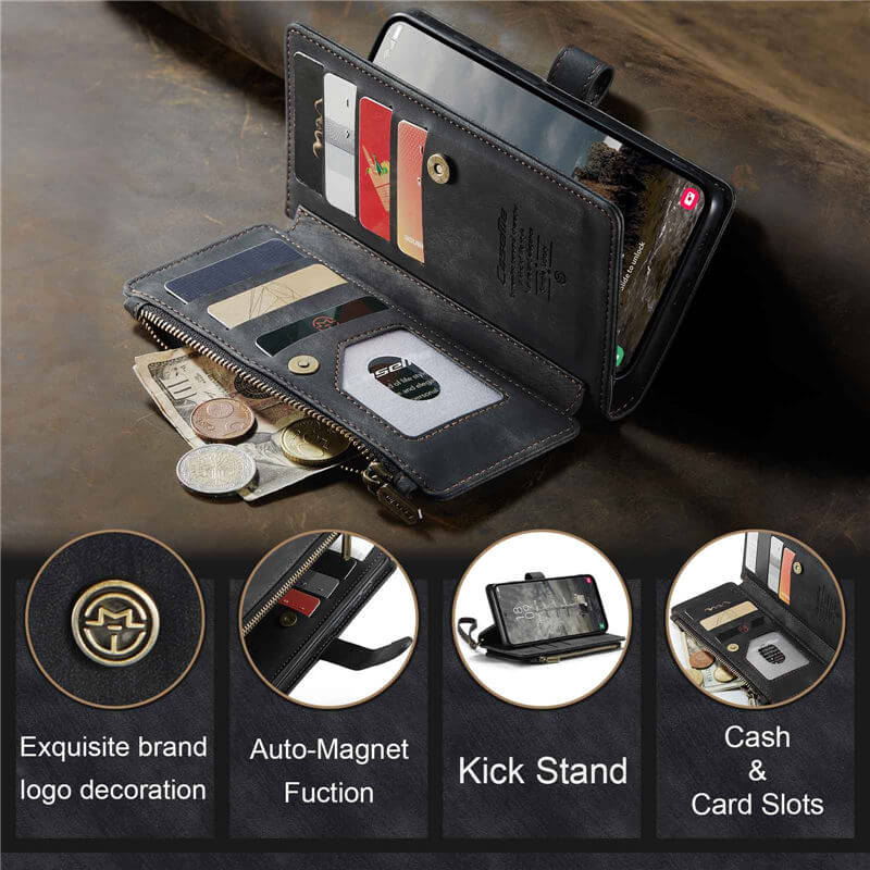 CaseMe Samsung Galaxy A55 Wallet kickstand Case with Wrist Strap - Image 8