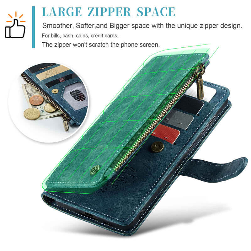 CaseMe Samsung Galaxy A55 Wallet kickstand Case with Wrist Strap - Image 5