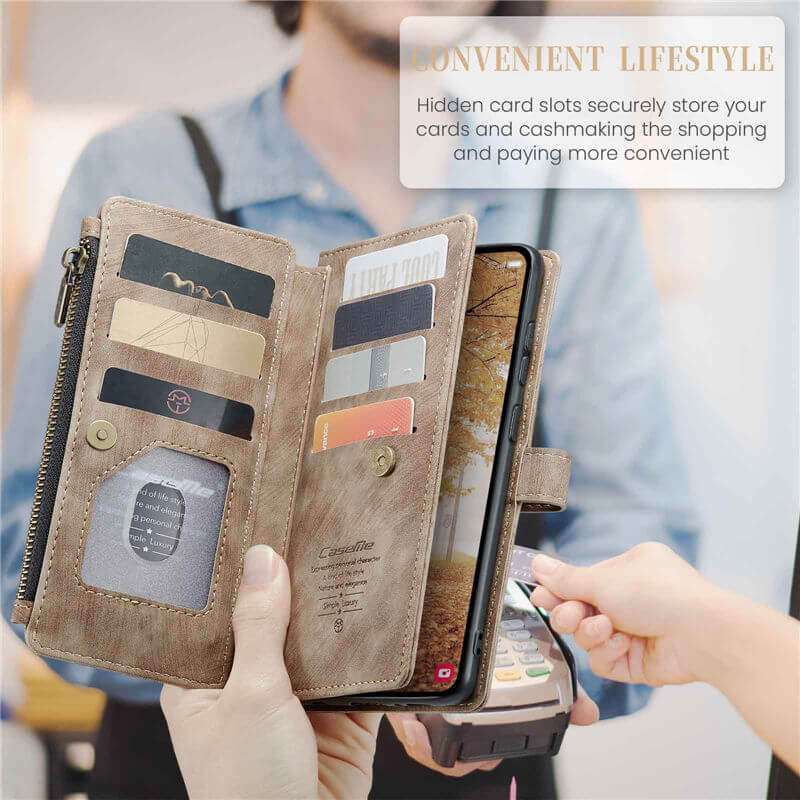 CaseMe Samsung Galaxy A55 Wallet kickstand Case with Wrist Strap - Image 6