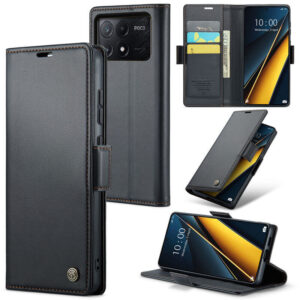 CaseMe Xiaomi Poco X6 Pro Wallet RFID Blocking Magnetic Buckle Case