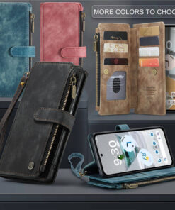 Alternative view of CaseMe Google Pixel 8A Wallet kickstand Case with Wrist Strap