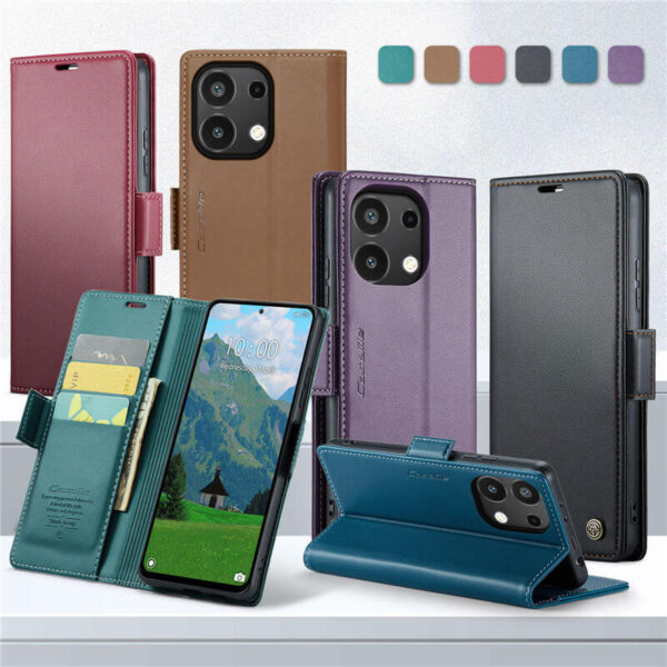 Alternative view of CaseMe Xiaomi Redmi Note 13 4G Wallet RFID Blocking Magnetic Buckle Case