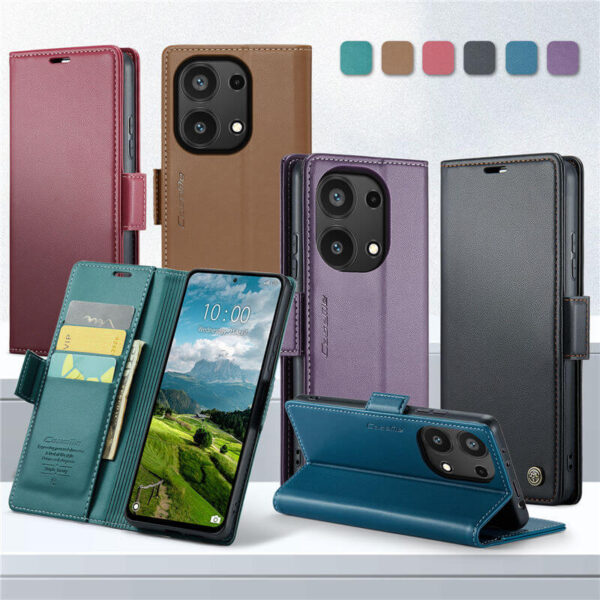 Alternative view of CaseMe Xiaomi Redmi Note 13 Pro 4G Wallet RFID Blocking Magnetic Buckle Case
