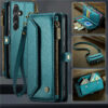 CaseMe Crossbody For Samsung Galaxy A35 Wallet Kickstand Case with RFID Blocking 10 card slots Zipper Purse