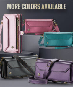 Alternative view of CaseMe Crossbody For Samsung Galaxy A50 Wallet Kickstand Case with RFID Blocking 10 card slots Zipper Purse