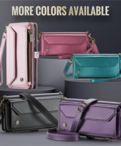 Alternative view of CaseMe Crossbody For Samsung Galaxy A72 Wallet Kickstand Case with RFID Blocking 10 card slots Zipper Purse