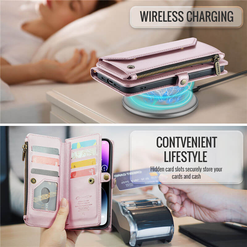 CaseMe iPhone 14 Pro Max Wallet Crossbody Case