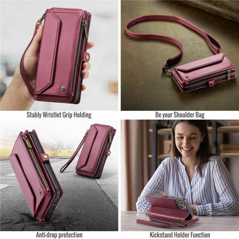 CaseMe iPhone 14 Pro Max Wallet Crossbody Case