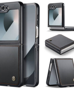 CaseMe Samsung Galaxy Z Flip6 Litchi Skin PU Leather Case