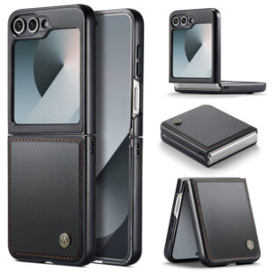 CaseMe Samsung Galaxy Z Flip6 Litchi Skin PU Leather Case