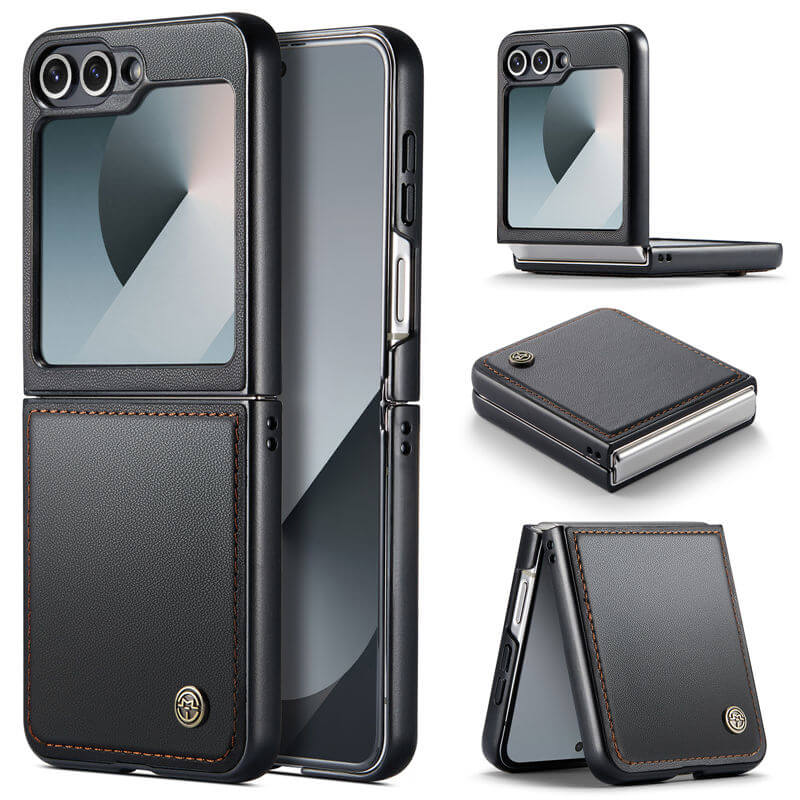 CaseMe Samsung Galaxy Z Flip6 Litchi Skin PU Leather Case