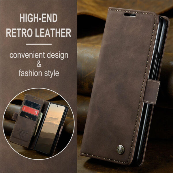 Alternative view of CaseMe Samsung Galaxy Z Fold6 Wallet Suede Leather Case