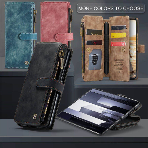 Alternative view of CaseMe Samsung Galaxy Z Fold6 Wallet kickstand Case with Wrist Strap