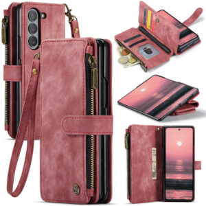 CaseMe Samsung Galaxy Z Fold6 Wallet kickstand Case with Wrist Strap