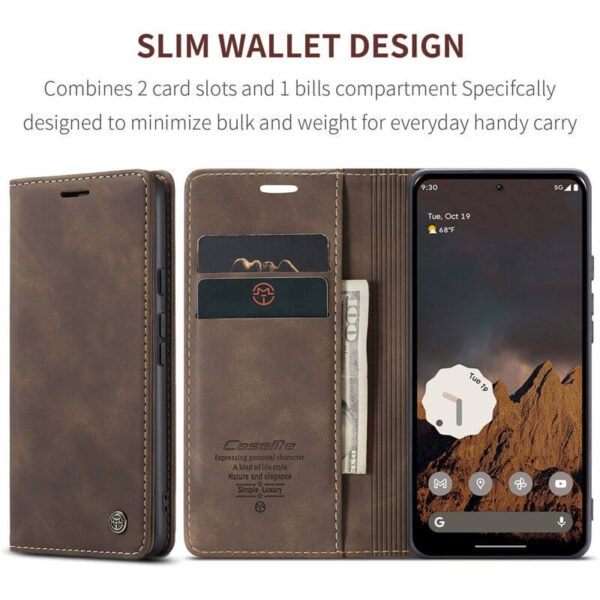 CaseMe Google Pixel 10/Pixel 10 Pro Wallet Suede Leather Case - Image 4