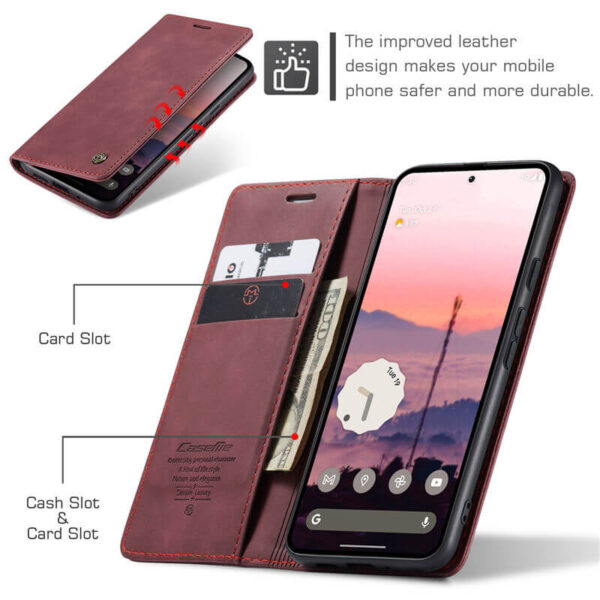 CaseMe Google Pixel 10/Pixel 10 Pro Wallet Suede Leather Case - Image 5