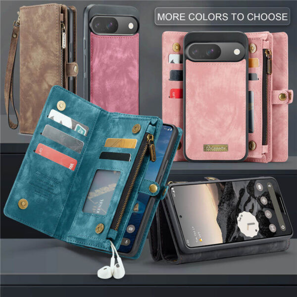 Alternative view of CaseMe Google Pixel 10/Pixel 10 Pro Wallet Case with Wrist Strap