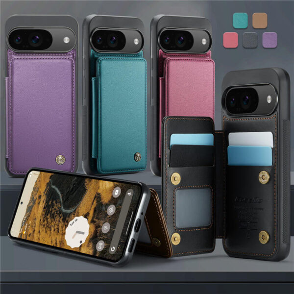 Alternative view of CaseMe Google Pixel 9/Pixel 9 Pro RFID Blocking Card Holder Case
