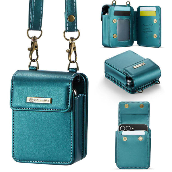 CaseMe Samsung Galaxy Z Flip6 Crossbody Bag Wallet RFID Blocking Case