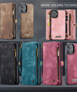 Alternative view of CaseMe iPhone 16 Plus Wallet Magnetic Case with Wrist Strap