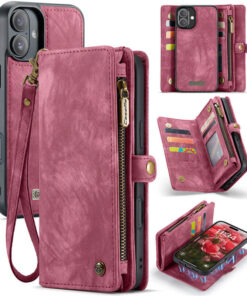 CaseMe iPhone 16 Plus Wallet Magnetic Case with Wrist Strap