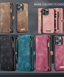 Alternative view of CaseMe iPhone 16 Pro Max Wallet Magnetic Case with Wrist Strap