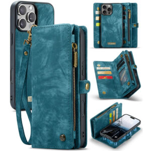 CaseMe iPhone 16 Pro Wallet Magnetic Case with Wrist Strap