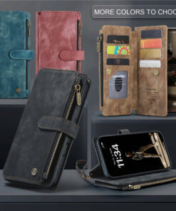 Alternative view of CaseMe For iPhone 16 Plus Wallet Kickstand Case with Wrist Strap