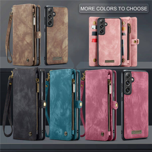 Alternative view of CaseMe Samsung Galaxy S24 FE Wallet Magnetic Case with Wrist Strap