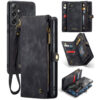 CaseMe Samsung Galaxy S24 FE Wallet Magnetic Case with Wrist Strap