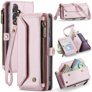 CaseMe Samsung Galaxy S24 FE RFID Wallet Crossbody Case with Wireless Charging