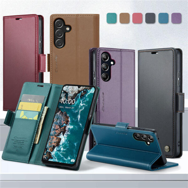 Alternative view of CaseMe Samsung Galaxy A16 5G Wallet RFID Blocking Magnetic Buckle Case