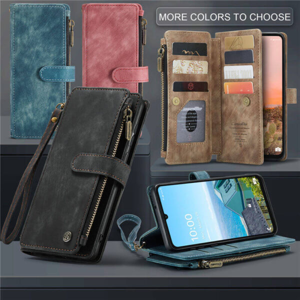 Alternative view of CaseMe Samsung Galaxy A16 5G Wallet kickstand Case with Wrist Strap