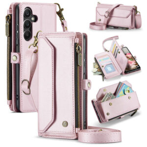 CaseMe Crossbody For Samsung Galaxy A16 5G Wallet Kickstand Case with RFID Blocking 10 card slots Zipper Purse