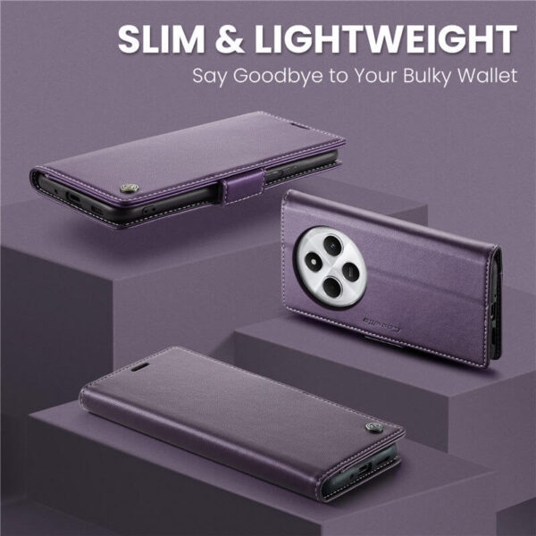CaseMe Xiaomi Redmi 14C Wallet RFID Blocking Magnetic Buckle Case - Image 3