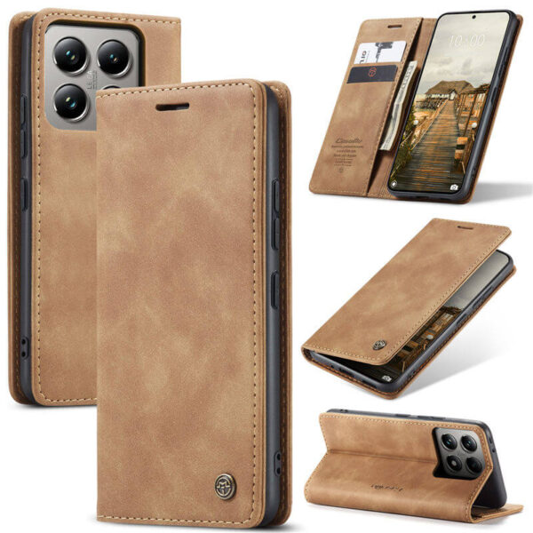 CaseMe Xiaomi 14T Pro Wallet Suede Leather Case