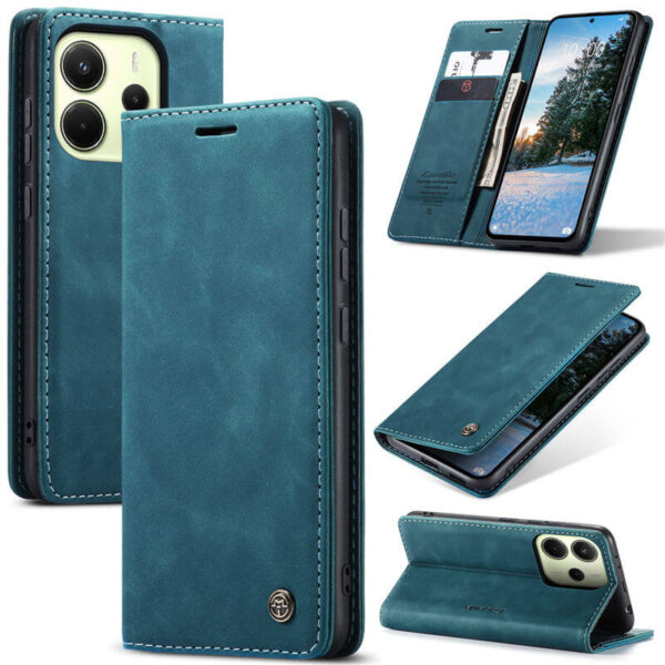 CaseMe Xiaomi Redmi Note 14 4G Wallet Suede Leather Case