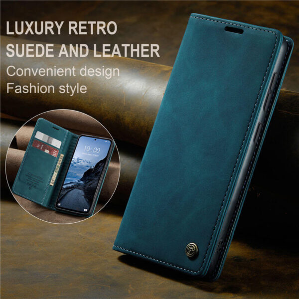 CaseMe Xiaomi Redmi Note 14 Pro 4G Wallet Suede Leather Case - Image 3