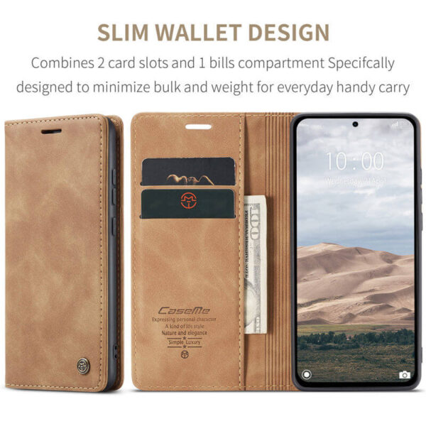 CaseMe Xiaomi Redmi Note 14 Pro 4G Wallet Suede Leather Case - Image 4