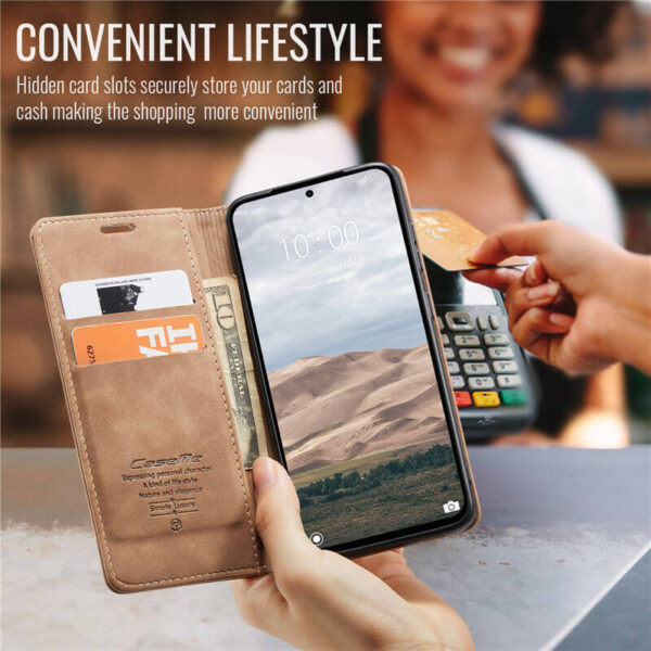 CaseMe Xiaomi Redmi Note 14 Pro 4G Wallet Suede Leather Case - Image 9