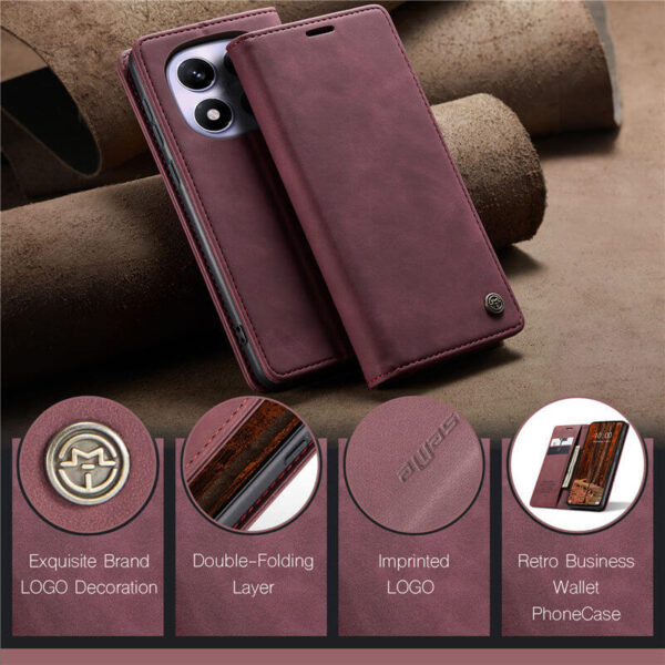 CaseMe Xiaomi Redmi Note 14 Pro 4G Wallet Suede Leather Case - Image 11