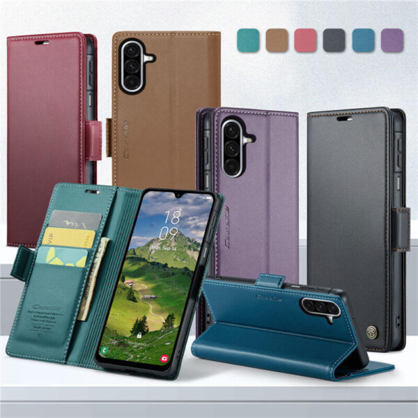 Alternative view of CaseMe Samsung Galaxy A26 5G Wallet RFID Blocking Magnetic Buckle Case