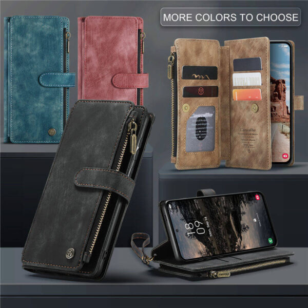 Alternative view of CaseMe Samsung Galaxy S25 Wallet kickstand Case with Wrist Strap